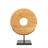 De Teak Disc op Stand - M - WeAreTables